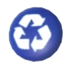 Eco Blue Recycling Bin Badge