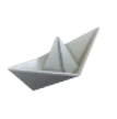 Eco Grey Origami Boat Hat