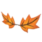 Eco Orange Maple Leaf Mustache