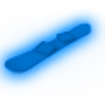Blue Neon Snowboard
