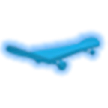 Neon Blue Skateboard
